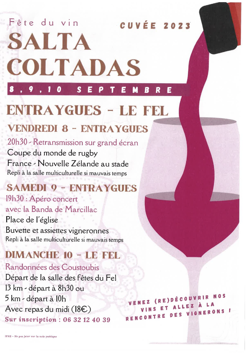 Fête du vin Salta Coltadas - Entraygues - Le Fel